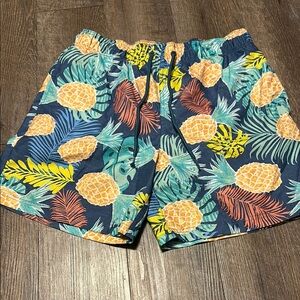 George Pineapple Print Swim Trunks
